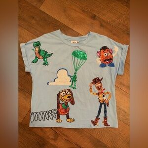 Ellory Kate Clothing- Toy Story sequin shirt WOMENS SIZE S